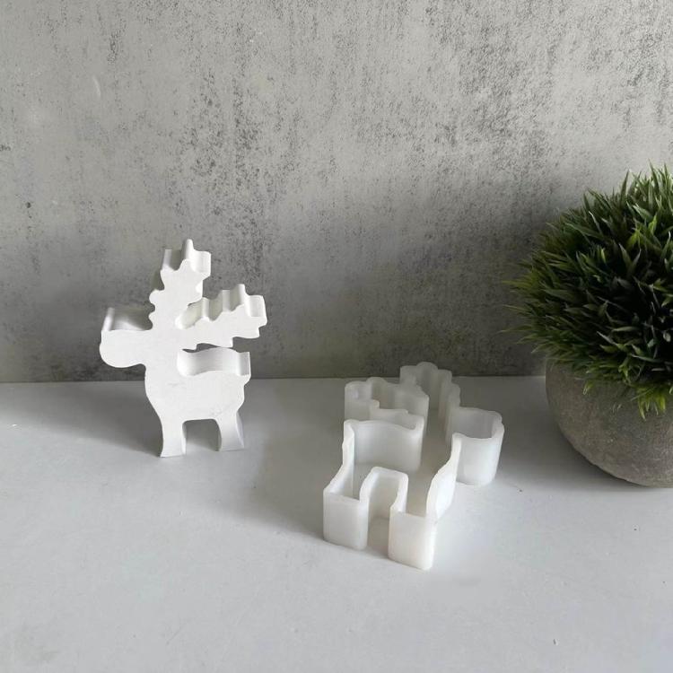 Christmas Elk Candle Molds Elk Shape Silicones Molds for Making Candle Soap