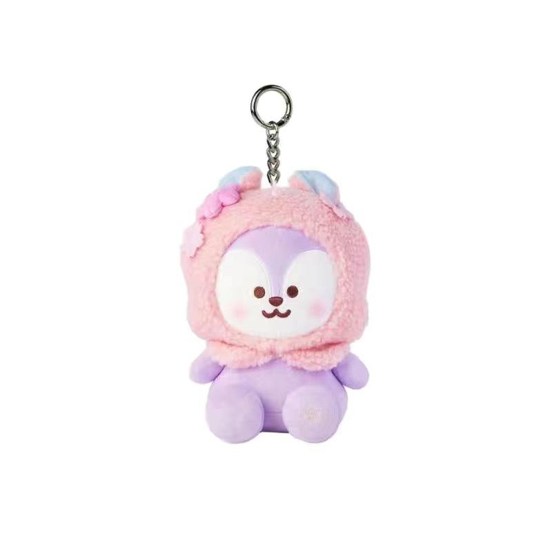 Sakura Fan BT21 KPOP series plush toy bulletproof youth group sitting doll gifts birthday couple adult Cuddly Huggable Comfort Kawaii Adorable Stuffed