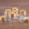 24 Pieces 15ml 30*40mm Glass Bottles with Golden Frosted Caps Transparent Glass Perfume Bottle Spice Bottles Spice Jars