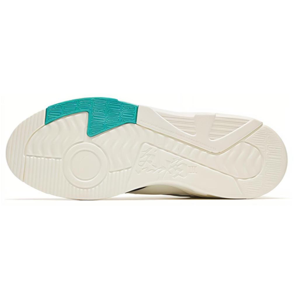 Anta Flame 3.0 Slip Resistant Cushioning Low top Skateboard Shoes Men's White Green 112248089-2