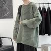 Ripped Sweater Men's Oversize Trend Japanese Retro Versatile Casual Hem Split Couple Knitted Sweater