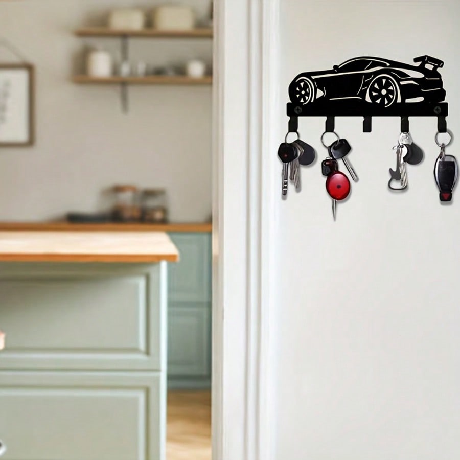 Metal Key Hook Wall Mount Multi Functional Kitchen Bathroom Garage Organizer