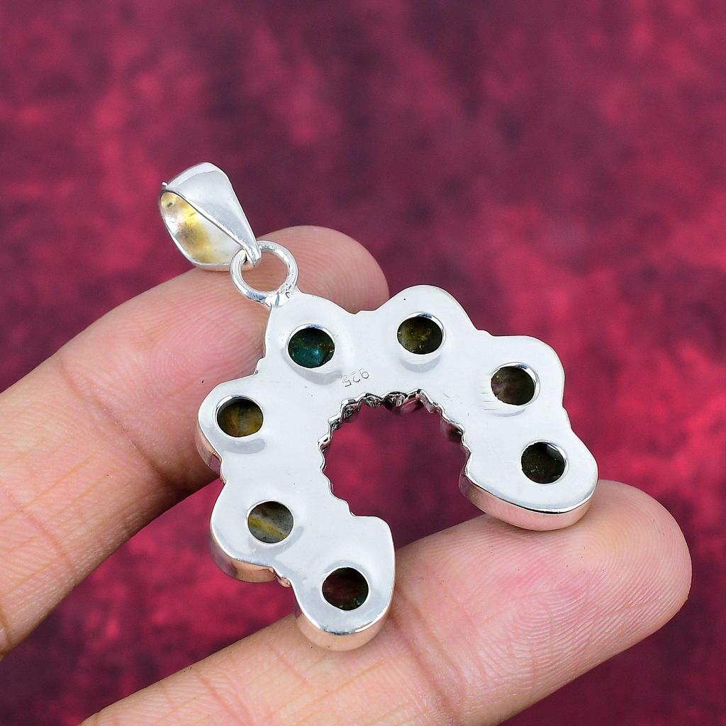 Anhänger mit Orangefarbener Stachelmuschel, 925 Sterlingsilber Edelsteinschmuck, Handgefertigter Anhänger Fantastischer Schmuck, Geschenk für Sie