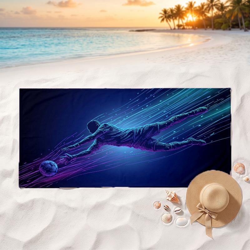 Soccer Ball (48) Soft and comfortable beach towel perfect for vacations and poolside use an ideal gift for summer holidays