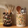 French Ceramic Chopstick Holder: Drainable, Mildew-Proof Storage Box for Kitchen Countertops