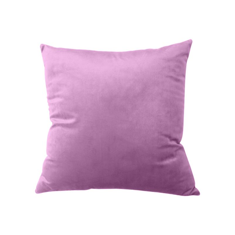 Solid Color European Style Pillow Case Office Velvet Pillow Home Waist Pillow Cushion