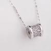 Fashion Small Waist Sterling Silver S925 Full Diamond Clavicle Necklace Simple and Light Luxury Japanese and Korean Female Accessories
