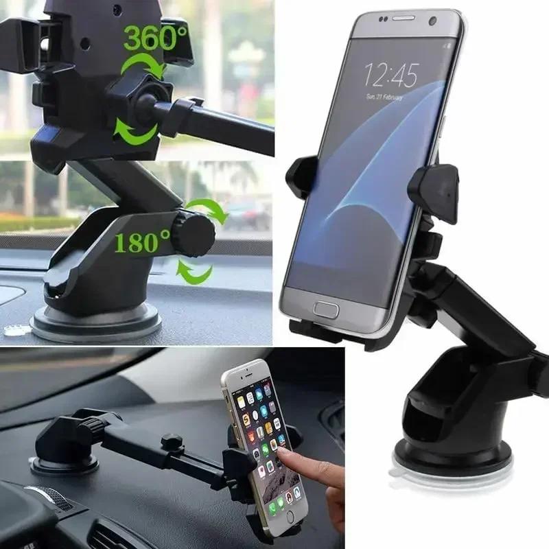 Sucker Car Phone Holder Mount Stand Suction Cup Smartphone Mobile Cell Support in Car Bracket For IPhone Xiaomi Huawei Samsung