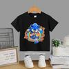 Japan Classic Cartoon Sonic Boys TShirt Summer Short Sleeved Casual Cute Fashion Streetwear Soft Daily Wear for Toddler Kids