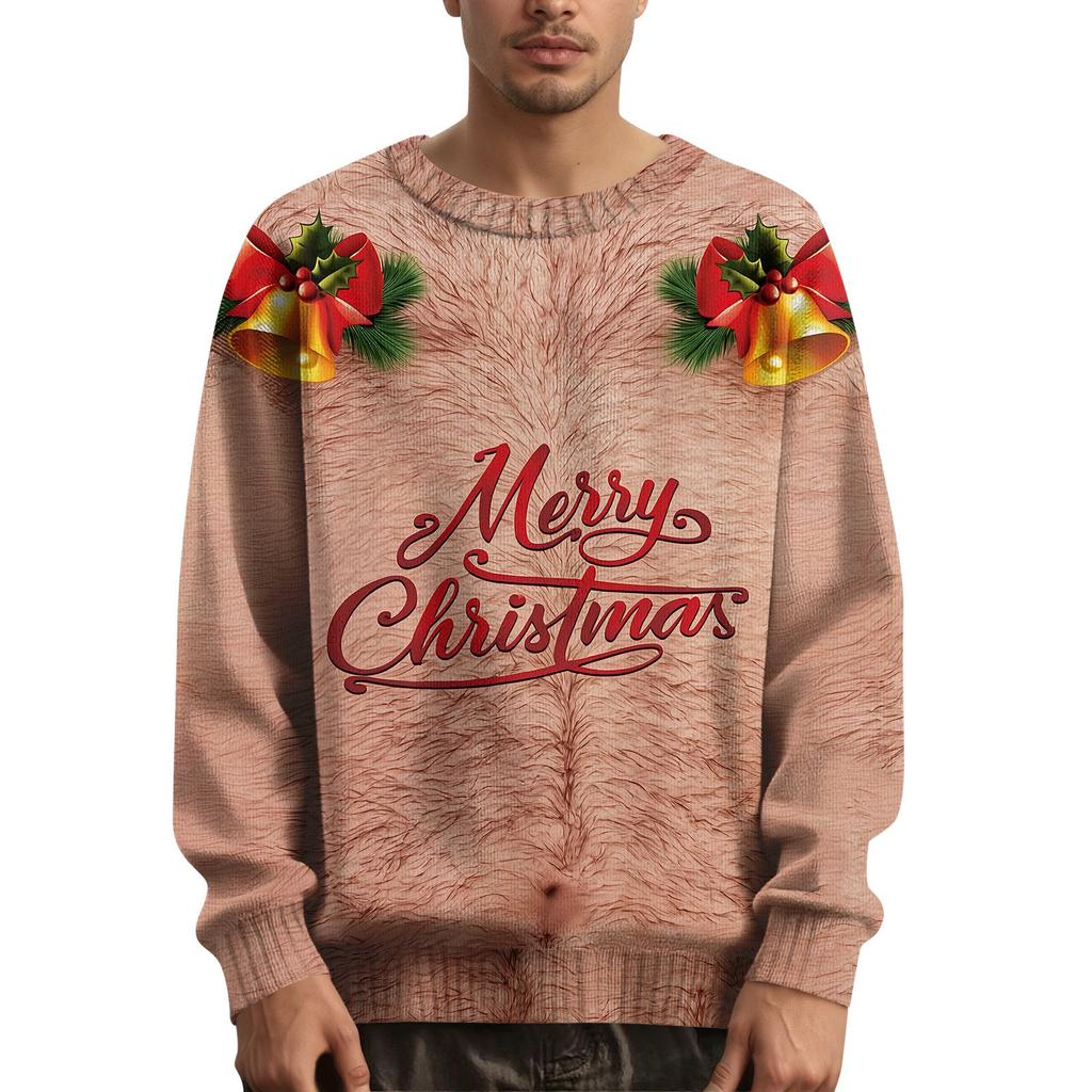 Men's Christmas  Printed Collar Sweater