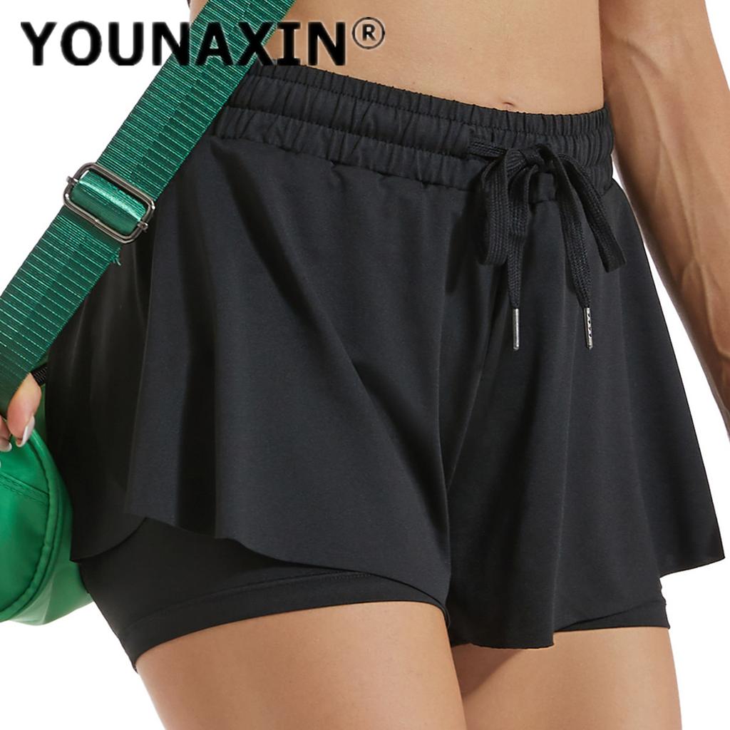 Женские теннисные кюлоты Юбка для йоги и фитнеса Защита от просвечивания Тренировочные Атлетические Шорты для бега для девочек Спортивные Шорты с подкладкой Брюки Юбки для гольфа Тренировочные юбки S M L XL