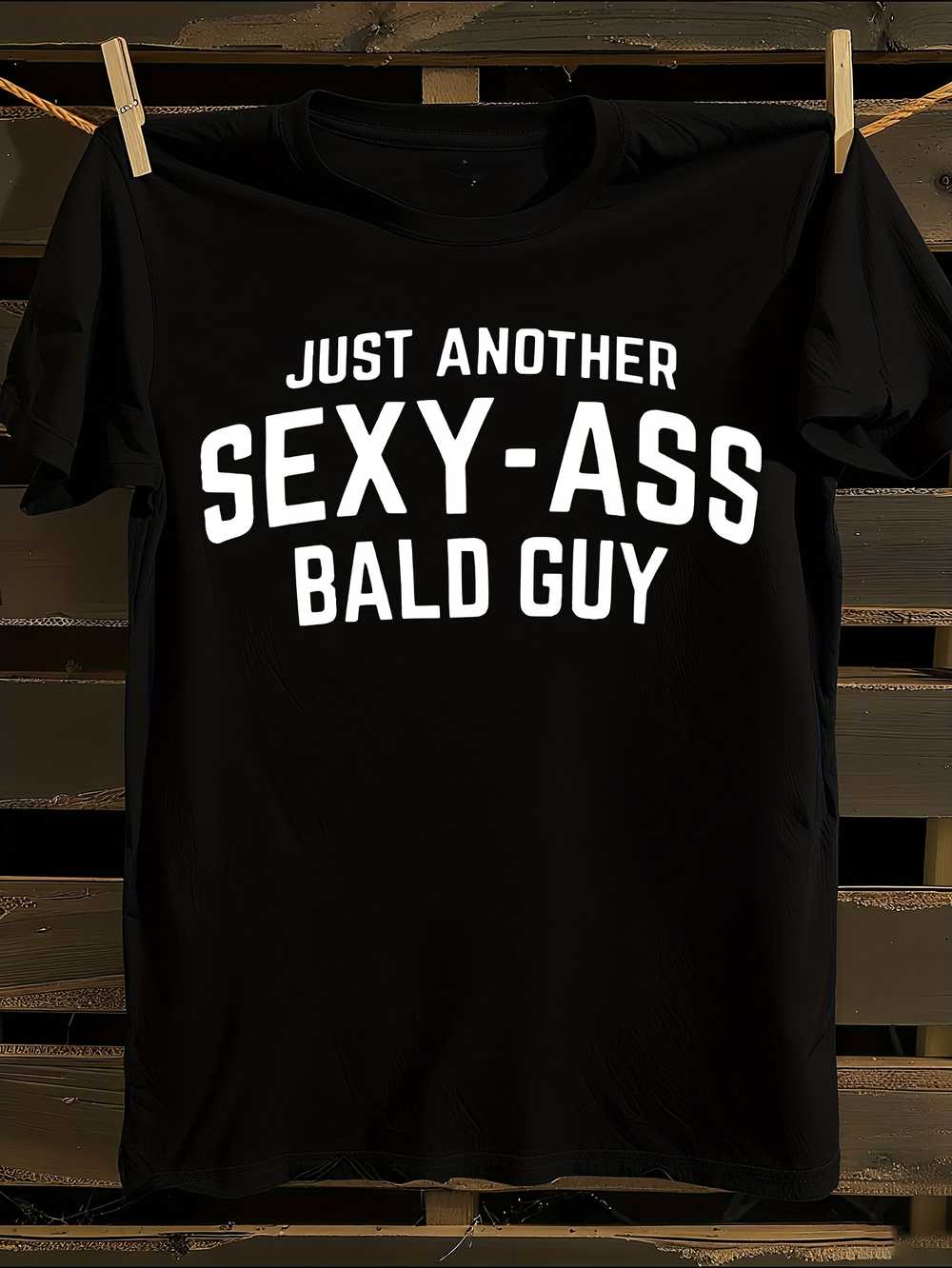 Funny Bald Joke T-Shirt L