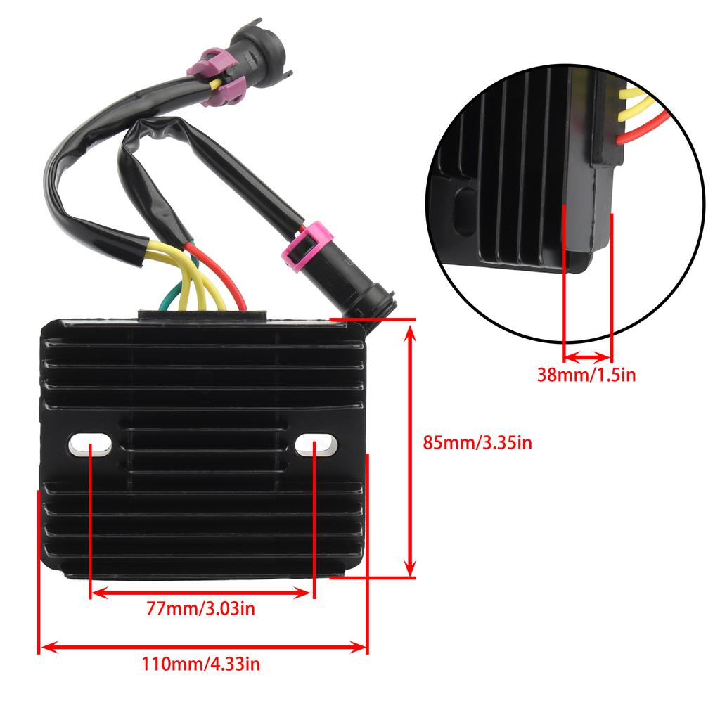 Universal Motocycle Voltage Regulator Rectifier 5 wires For CFmoto 500 CF500 Honda NTV 600 650 BMW G310 12V ATV Accessories