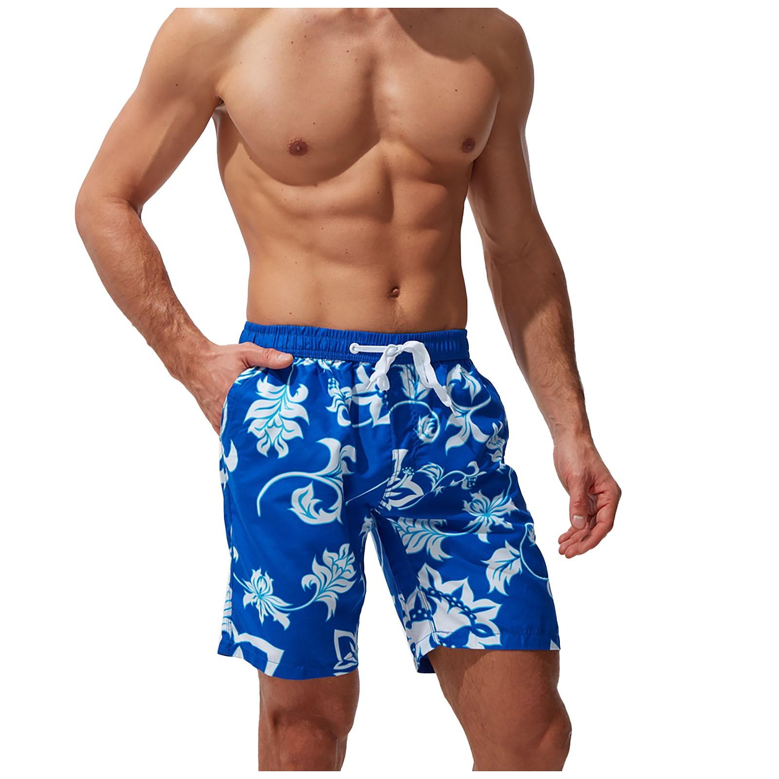 

Мужские летние быстросохнущие пляжные брюки на шнуровке с принтом, шорты для серфинга, повседневные плавки S