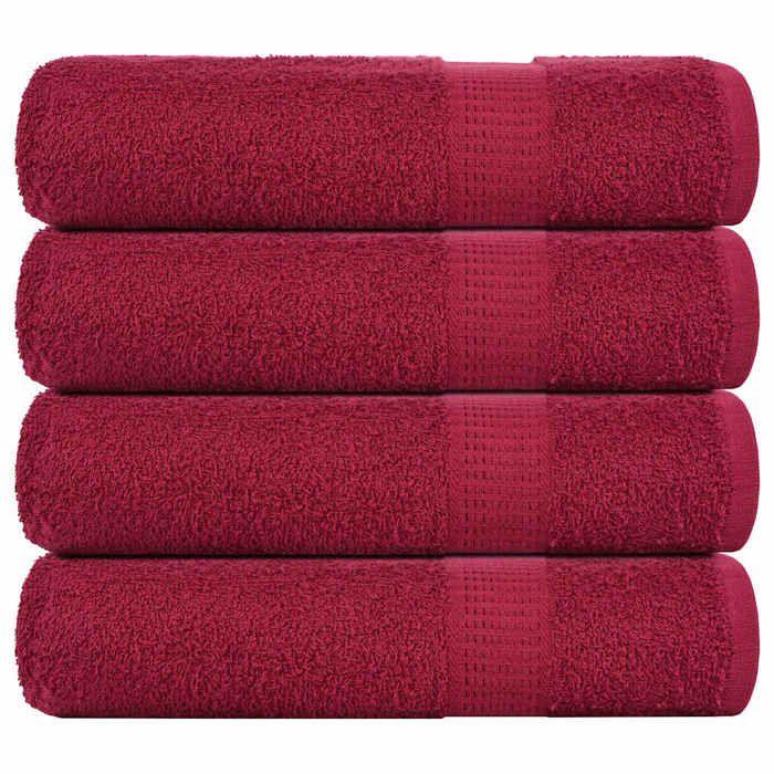 VidaXL Bath Towels 4 Pcs Bordeaux 100x150cm 360 G/m² 100% Cotton, Towel, Set of Bath Towels, Towel 136741