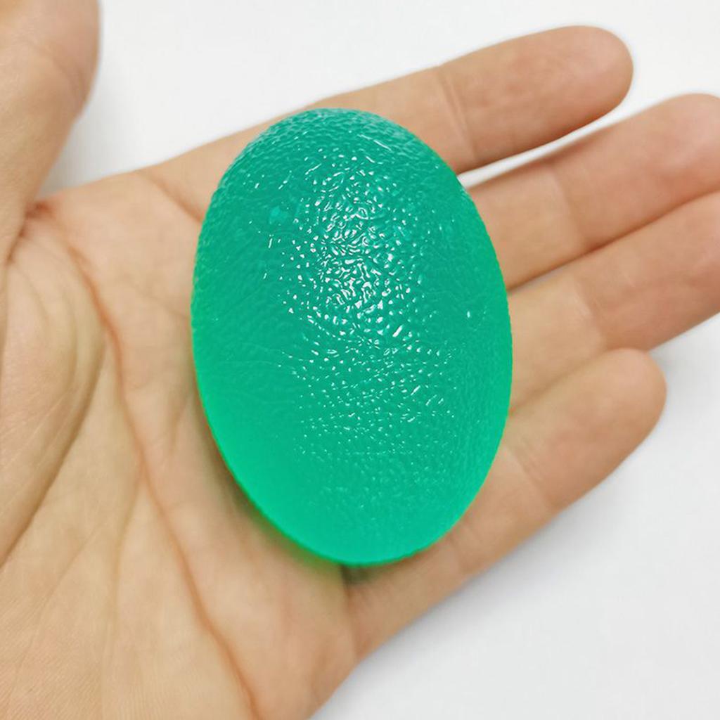 Hand Grip Strengthener Ball Silicone Finger Exerciser Strengthening Squeezer Ball for Stress Tension Relief Green