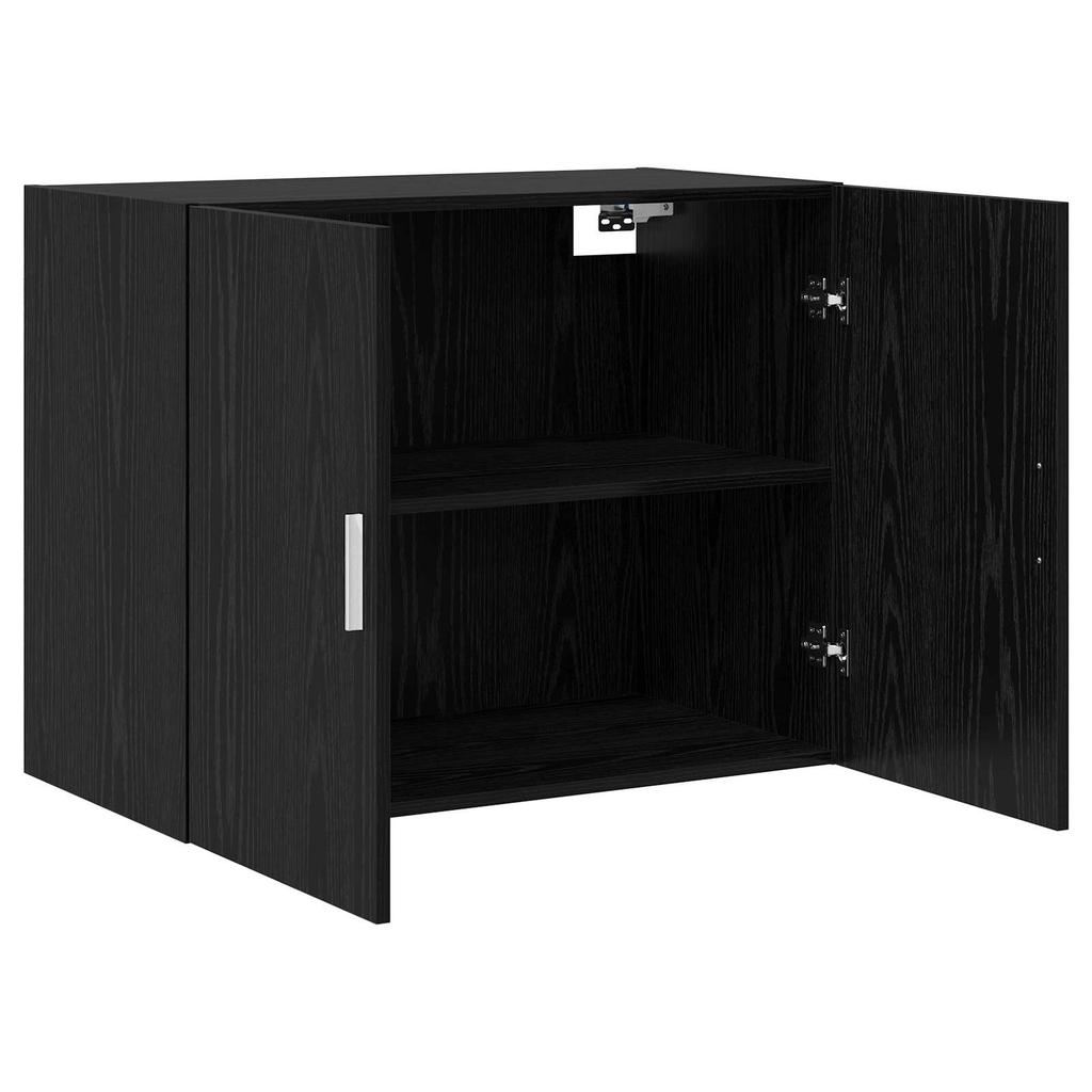 Wall Cabinet Black Oak 80 X 42.5 X 64 Cm Engineered Wood