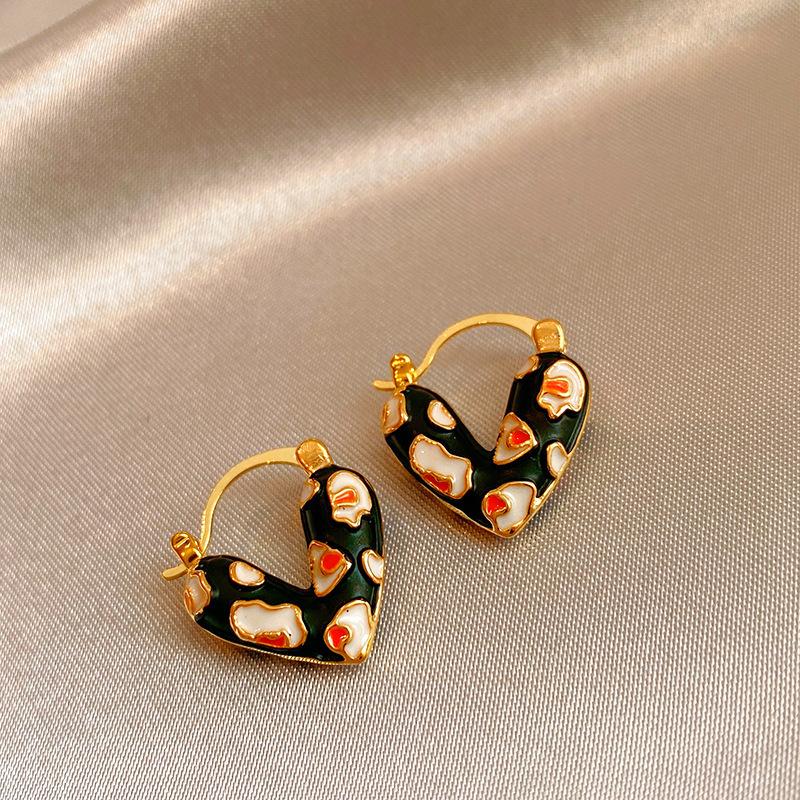 Fan Flower Bamboo Tassel Earrings Trend Ear Hook National Style Temperament High-end Earrings