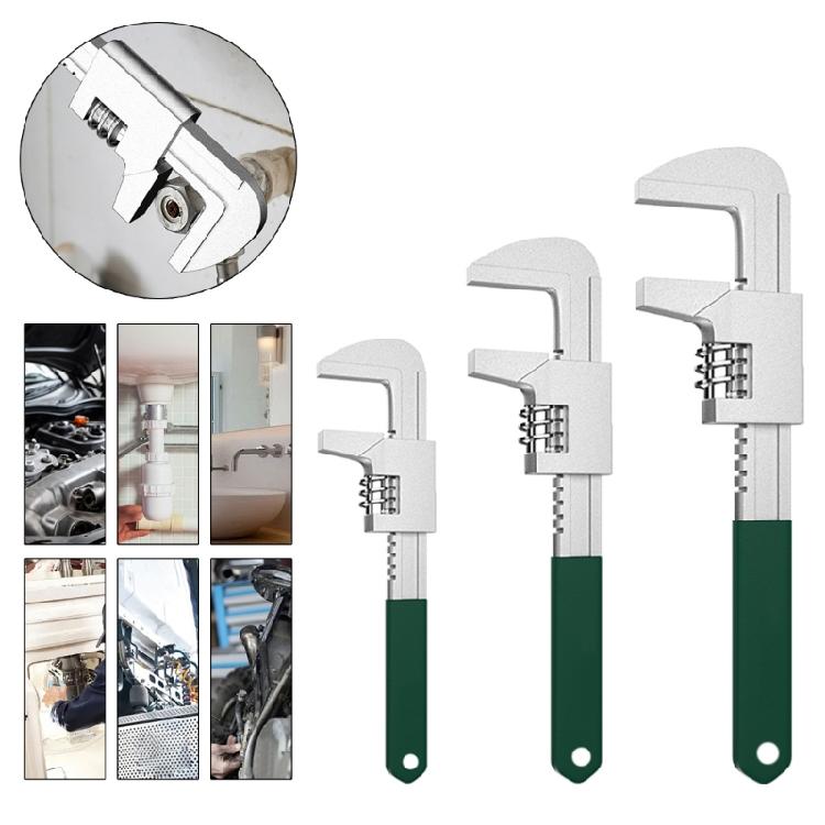 High Torque Adjustable Spanner Right Angle Wrench With Large 9.8cm Jaw Capacity, Nonslip Handle For Accurate Tightening