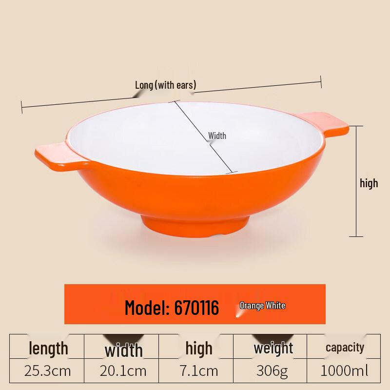 

Cartoon Melamine Double-Handle Soup & Noodle Bowl