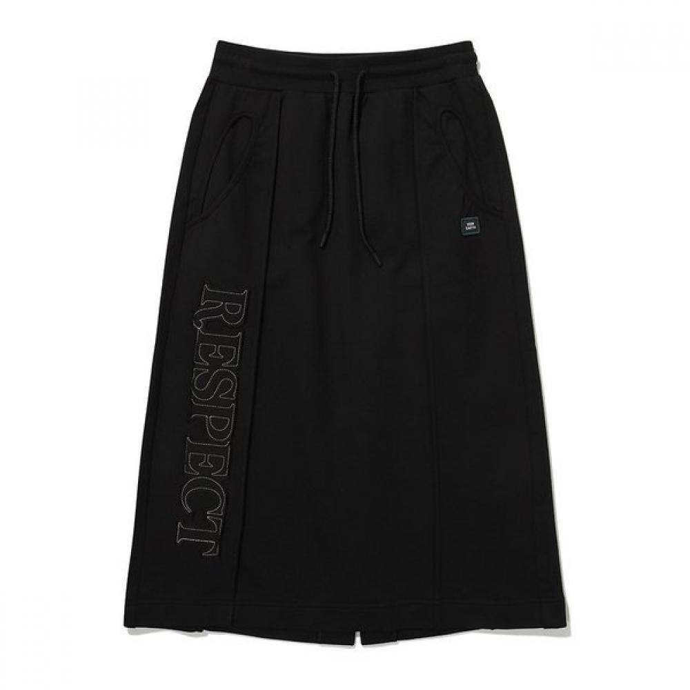 Bbc Earth Women Long Skirt Jersey Embroidery  Black 070