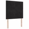Box Spring Bed with Mattress Black 120 x 190 cm Velvet