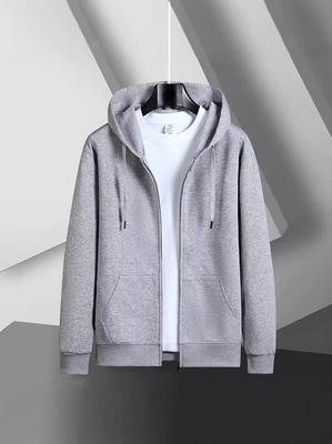 Men's Heavyweight Zipper Hoodie - Spring/Autumn Casual Sports Sweatshirt with Pockets