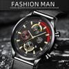 Men's Fashion Business Stainless Steel Band Watch Luminous Quartz Wristwatch Men's Date Watch, Men's Gift