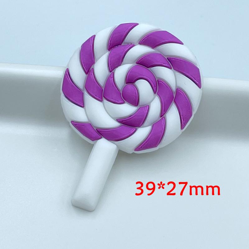 10 Pcs Kawaii New Cute Cartoon Lollipop Series Soft Rubber Diy Scrapbook Flat Back Bow Charm Decorate Accessories D17