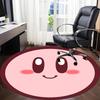 1pc Kawaii Kirby Office Round Area Rug, Indoor Mat Suitable For Office,Bedroom Living Room Home Decor, Room Deco a0926031