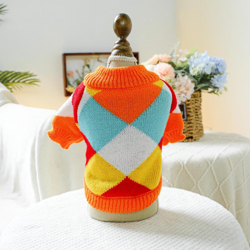 Cozy Autumn/Winter Floral Sweater for Pets