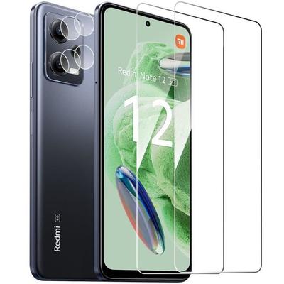 2 Tempered Glass Screen Protectors and 2 Rear Camera Protectors for Xiaomi Redmi Note 12 5G