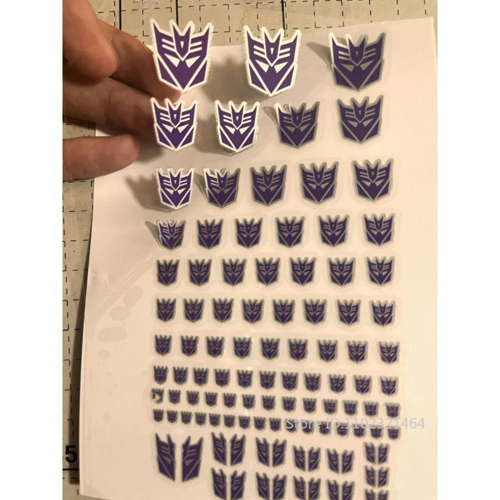 Decepticons Autobots G1 Çıkartmaları 45+ Sembol Çıkartma Özel Kendin Yap Sahne Aksesuarları Dekorasyon Araba Çıkartması