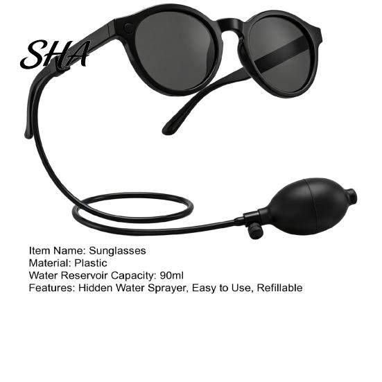 Novelty Water Spray Glasses Prank Glasses, Funny Squirt Sunglasses with 90ml Refillable Reservoir, Hidden Sprayer for Adults Summer Party Beach