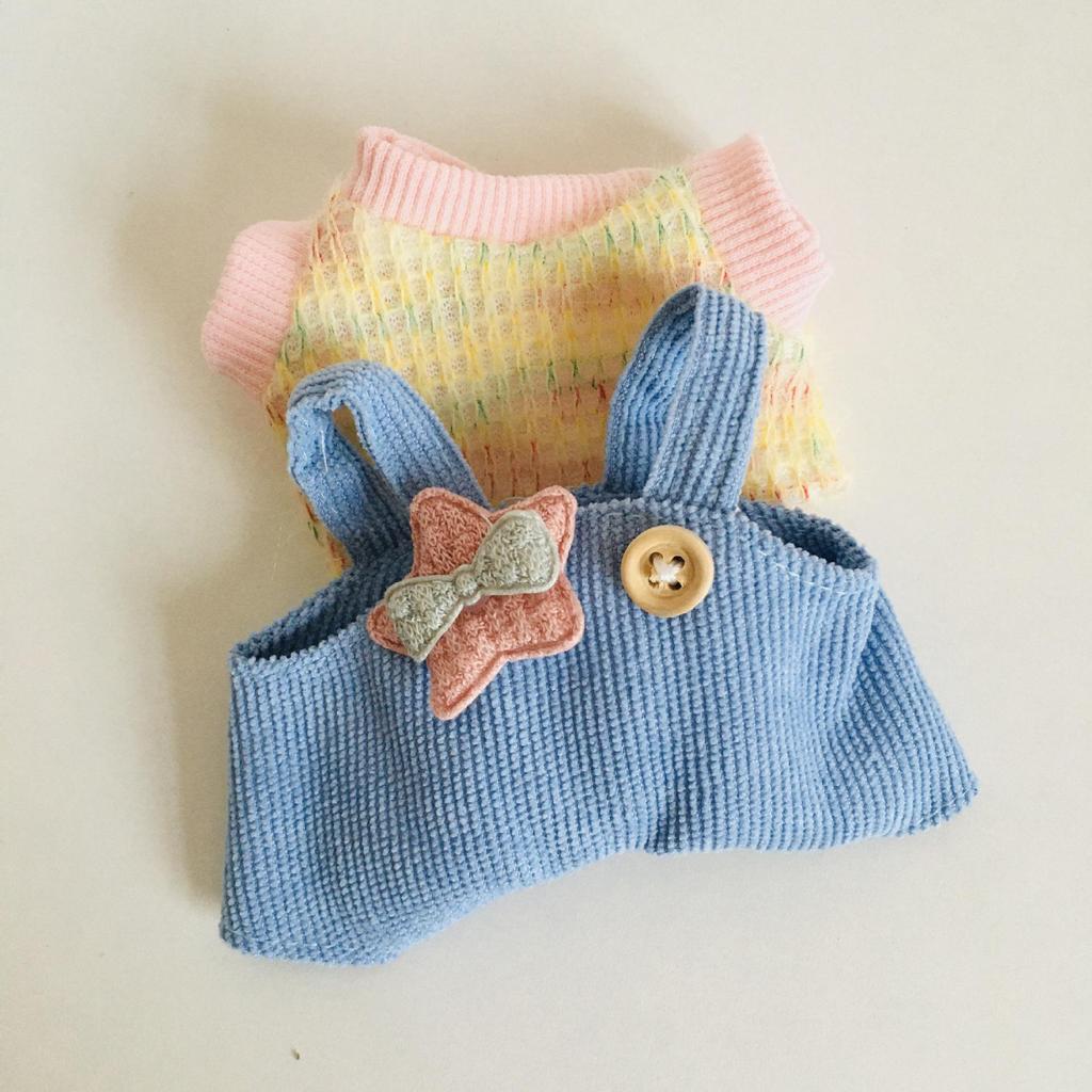 בגדי בובת קטיפה ויניל חמודה 17 ס"מ קופסה עיוורת - תליון LaBuBu שמלת אביזרים