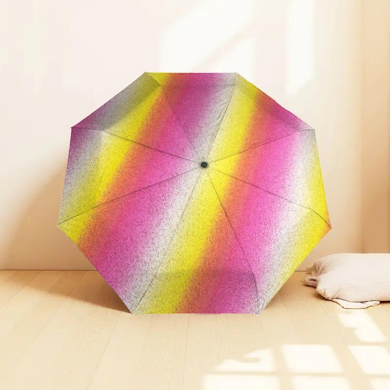 1pc Glitter Circle Pattern Umbrella Design Automatic Opening and Closing Umbrella, High-quality Travel Umbrella, Lightweight and Portable, -09