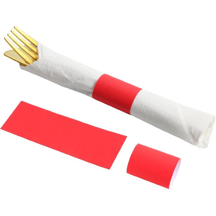 Gold Napkin Bands, Paper Napkin Rings Self Adhesive,Silverware Wraps Bands,Table Setup Wedding Event Party Supply,200 Pcs/Gold,NB-200-1Gold