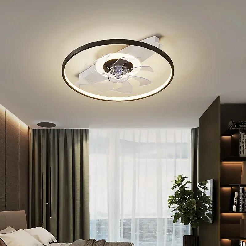 Nordic LED Ceiling Lights with Fan Remote Control for Bedroom Decor Ventilador Living Room Ceiling Fan Lighting