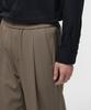 Musinsa Standard One-Pleat Wide Elastic Waist Slacks [Dusty Beige]