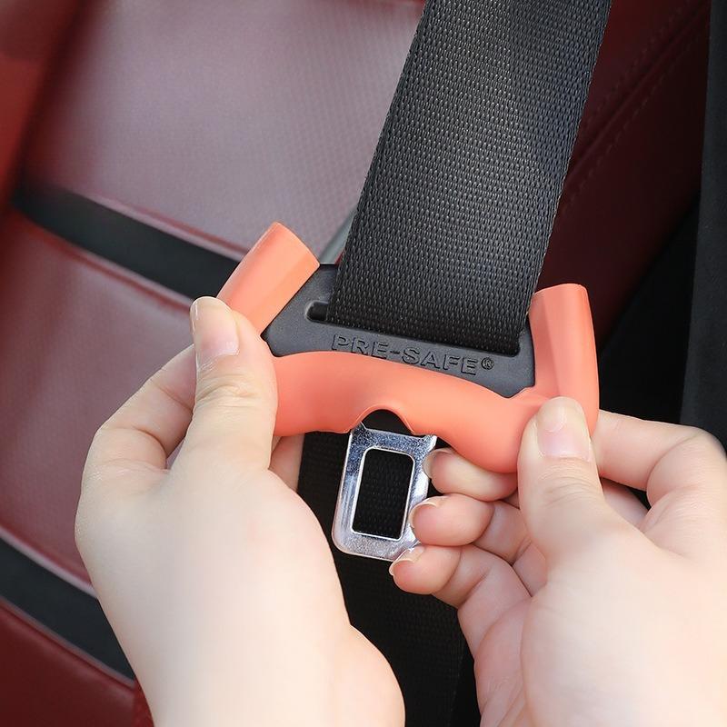 2pcs Car Seat Belt Protectors, Buckle Covers, Silent Anti-Vibration Scratch-Resistant, Car Interior Decoration, Universal Fit