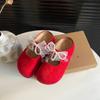 Sweet Lace Bow Bun Birken Shoes Women's Slippers Fashionable and Versatile Bag