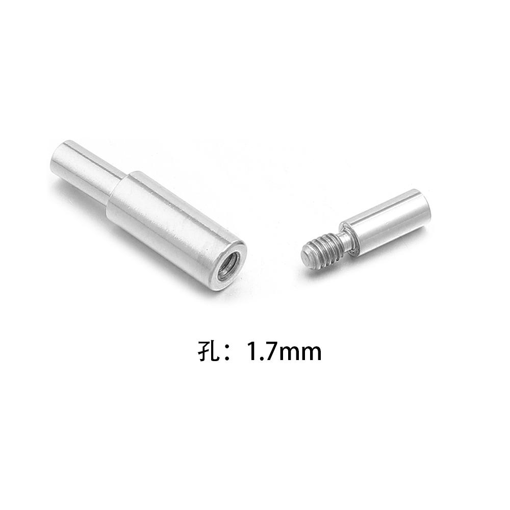 1Pc Stainless Steel Screw Clasps Leather Cord End Connector End Caps For Jewelry Making DIY Necklace Bracelet Accessories