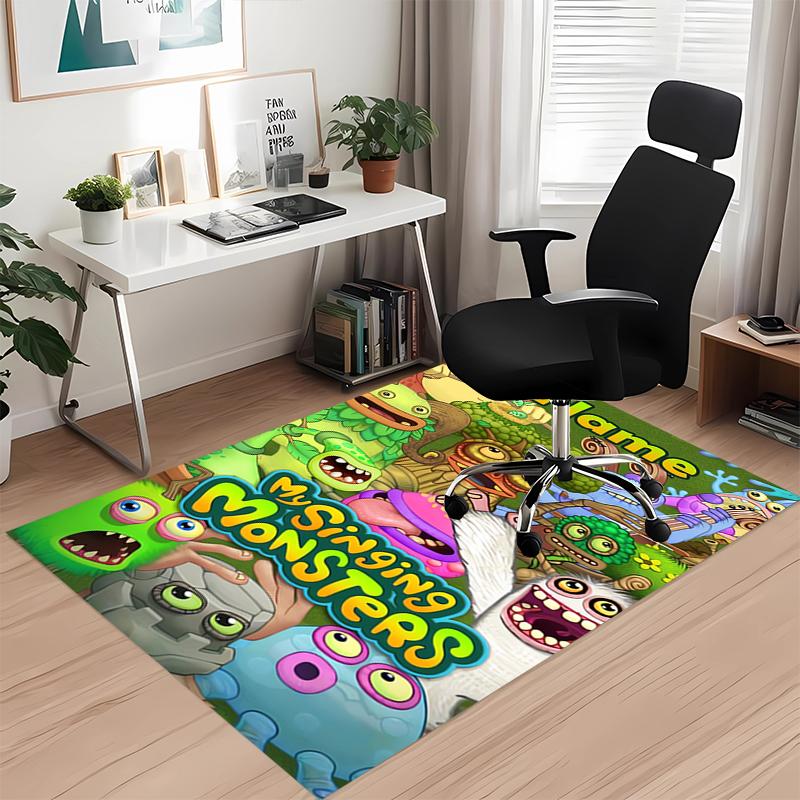 Tappeto Stampato Personalizzato My Singing Monsters Playground, per Sedia da Ufficio Soggiorno Camera da Letto Cucina Decorazioni Regali.