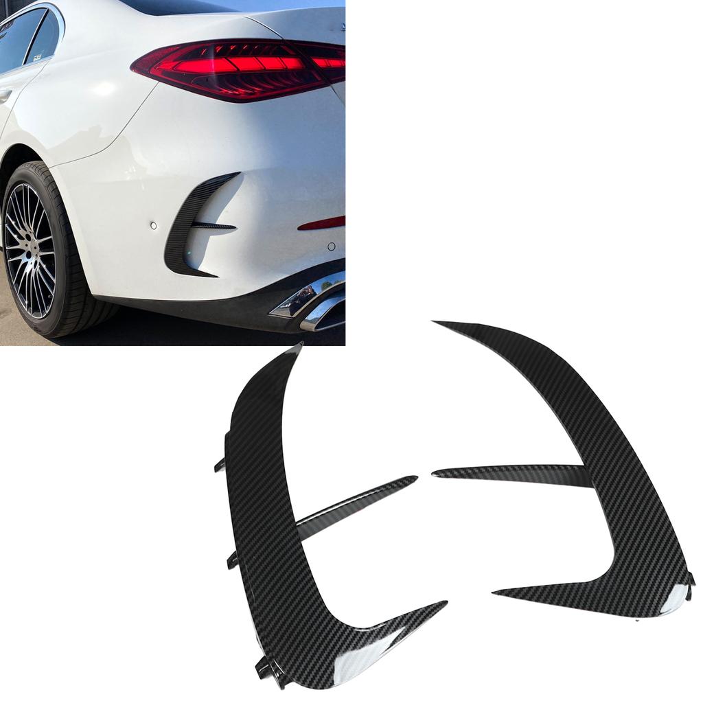 Rear Bumper Vent Cover Spoiler ABS Replacement for ‑ C‑Class W206 ‑Line 2021 and Up