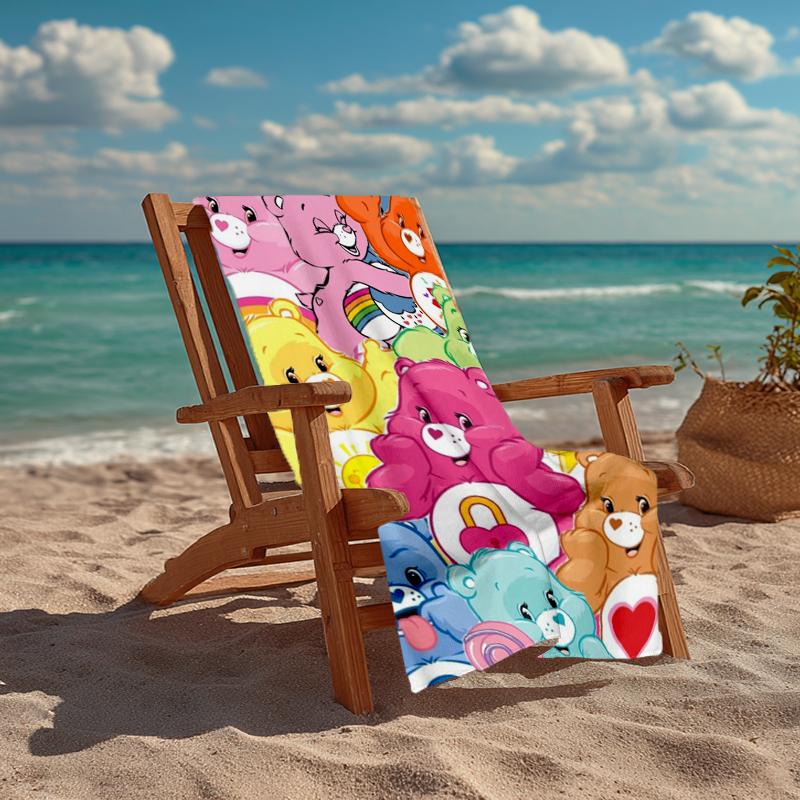 Ultra-Soft Beach Towel with Bear Theme,Ideal for Pool - Camping, Diving - Perfect Travel Essential, Vibrant Beach Towel.