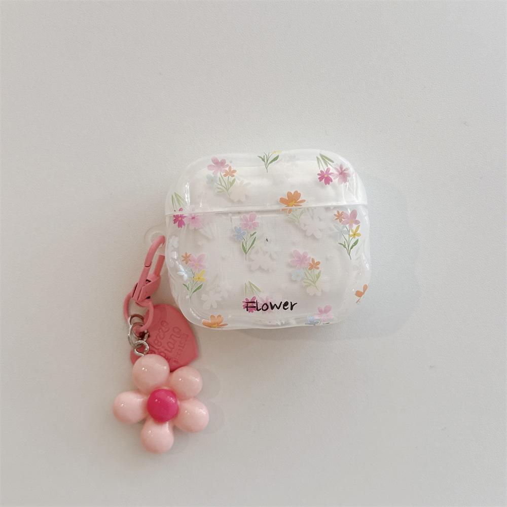 Applicable To Apple AirPods 1 /1 Generation Small Floral IMD Earphone Cover PRO1 Flower Pendant Case PRO1 Protective Cover