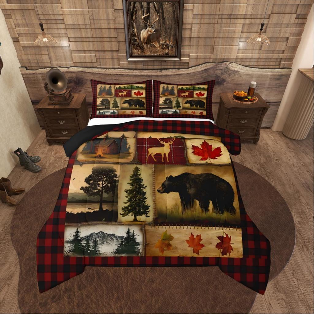 Erosebridal Horse Quilt Twin Size, Farmhouse Western Cowboy Cowgirls Duvet Insert for Kids Boys Girls Teens, Cartoon Kawaii Horse Bedding Se