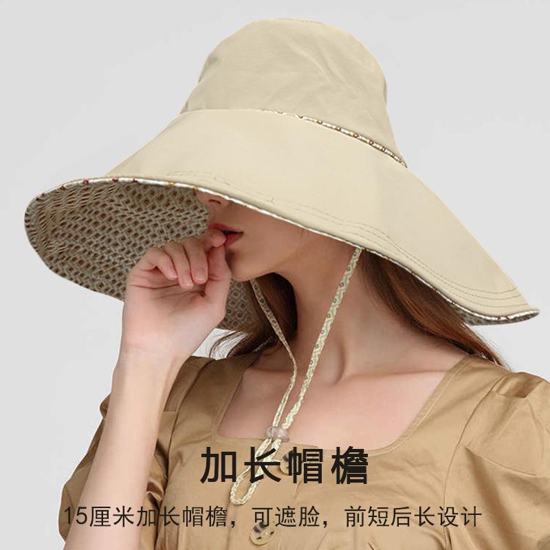 

Hat women s spring and summer sunshade sun hat temperament anti-ultraviolet bucket hat average size