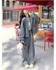 Women's Plus Size Sporty Sweatshirt & Wide Leg Pants Set - Autumn/Winter Two-Piece Cardigan Outfit