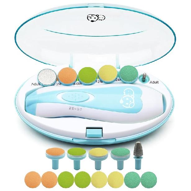 Baby Nail Trimmer 21 in 1, Usage Labeled Case & 13 Extra Replacement Tools, Royal Angels Baby Electric Nail File, Baby Nail Care, Nail Clipper